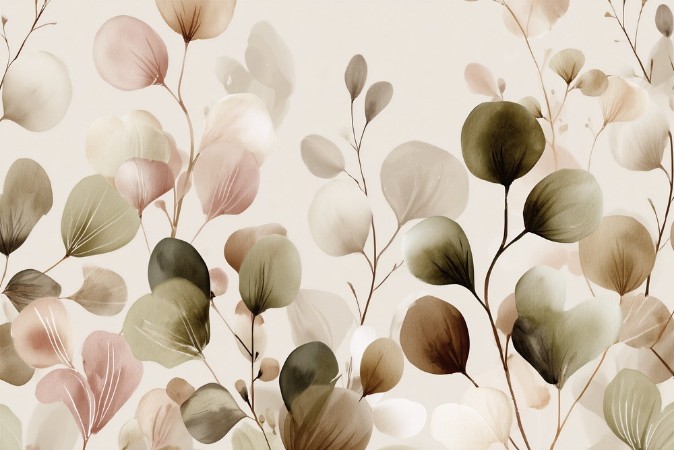 Picture of Pastelle Leaves I