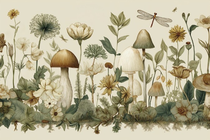 Picture of Fargesammensetning Woodland Fungi II - 11211-01