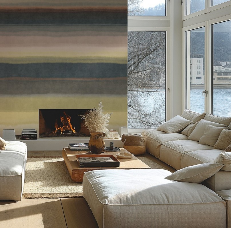 Bild på Digital Muted Stripes - 79015-3