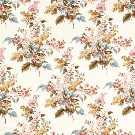 Delphiniums & Lilac Madder Rose/Sepia - SAX0079-02 wallpaper Sanderson