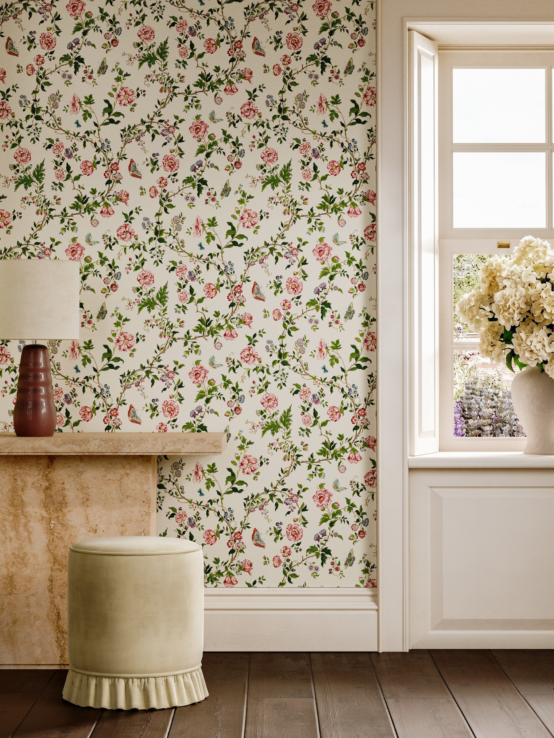 Kings Rose Chintz - SAX0080-01 wallpaper Sanderson